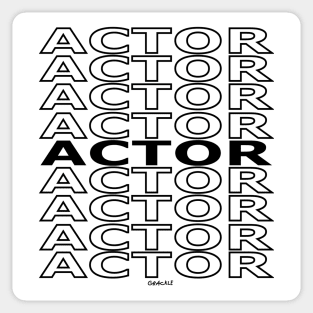Actor Repeating Text (Black Version) Sticker